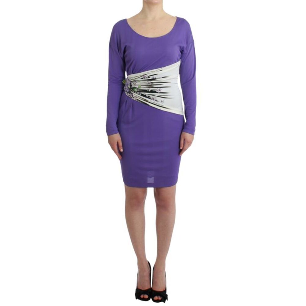 Cavalli Purple longsleeved Women's dress